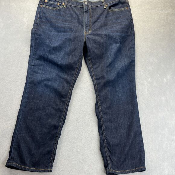 Levis 541 Jeans 42x30 Mens Blue Denim Athletic Fit Taper Dark Wash Indigo - Picture 3 of 16